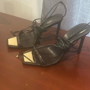 Schutz tie up heels.